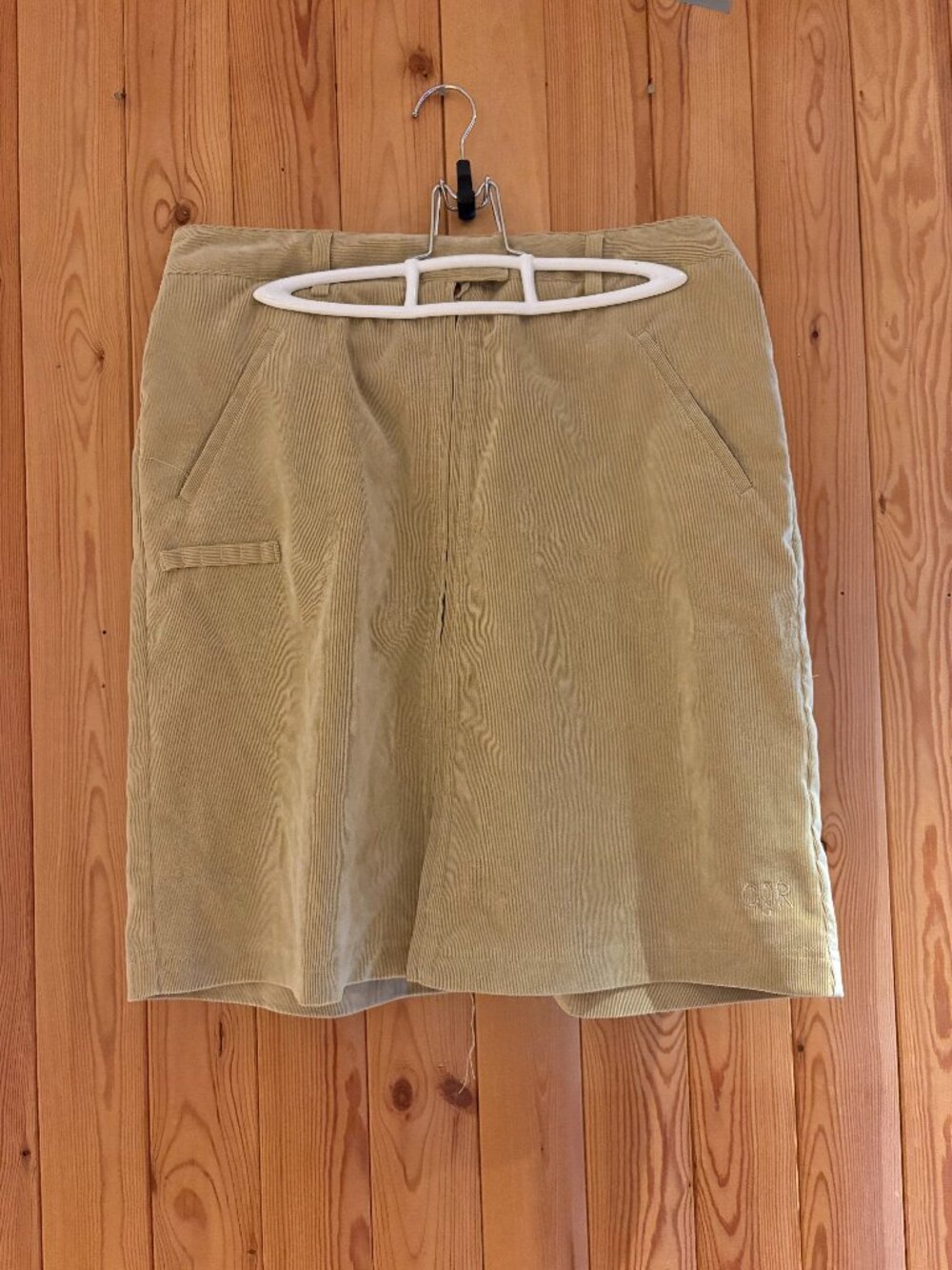 Claudia Romana Front Zip Corduroy Skirt